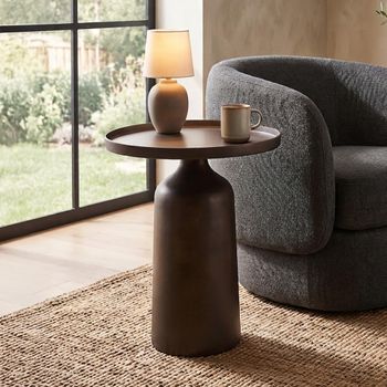Doha Bronze Aluminium Tall Round Side Table