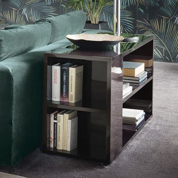 Heritage Italian Dark Velvet Birch High Gloss Sofa Table