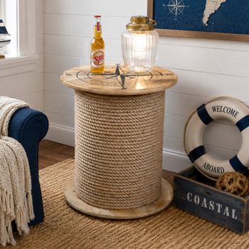 Mango Wood 49cm Round Side Table