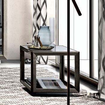 Elite Italian Silver Birch Square Side Table