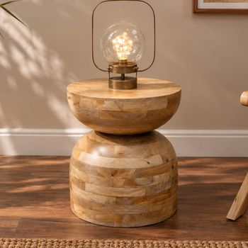 Wooden Small Round Side Table