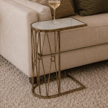 Wendover Antique Gold Side Table