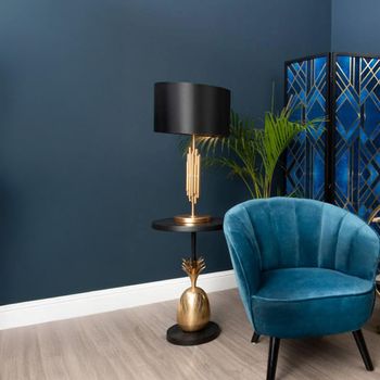 Boho Brass Pineapple Round Side Table