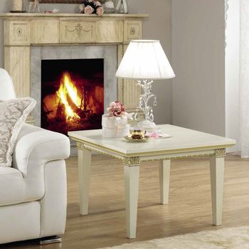 Treviso Italian White Ash Lamp Table