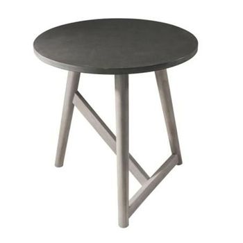 Clearance - Hamar Round Grey Side Table - A166