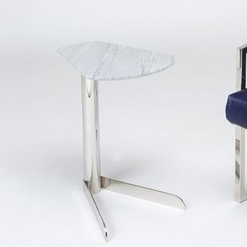 Duck Accent Table Marble with Steel Base - Sizes Available