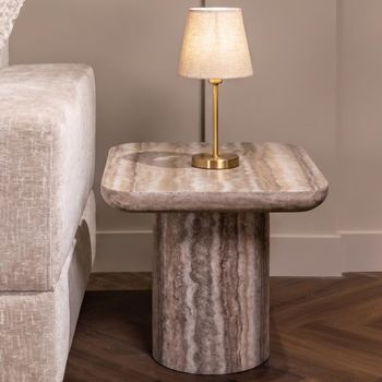 Dulce Grey Marble End Table