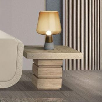 Goya Marble Top Small Square Side Table with Pedestal Base - Sizes Available