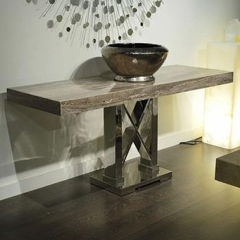 Impero Occasional Table Marble with Stainless Steel Base - Sizes Available