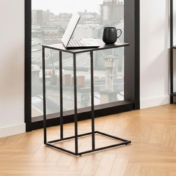 Infinity Black Marble Effect Side Table