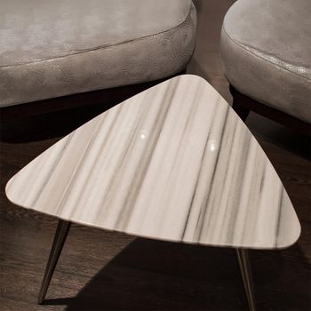 Livia Marble Triangle Side Table - Sizes Available