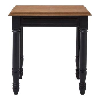 Loire Black and Oak Square Side Table