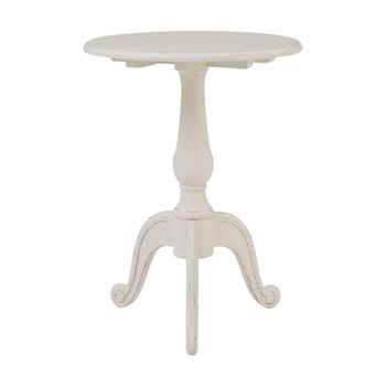 Loire White Round Side Table