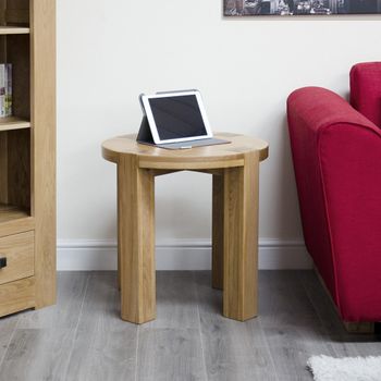 Trend Oak Round Lamp Table