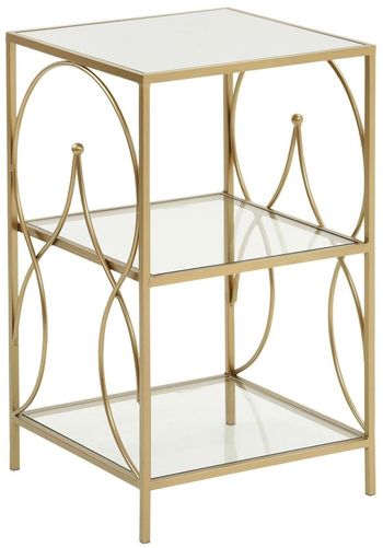 Maci Antique Gold Side Table