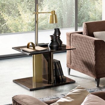 Volare Italian Walnut Lamp Table