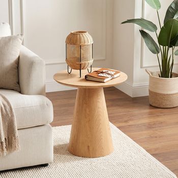 Palma Oak Round End Table