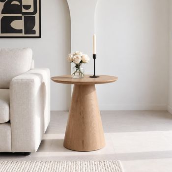 Palma Oak Round End Table