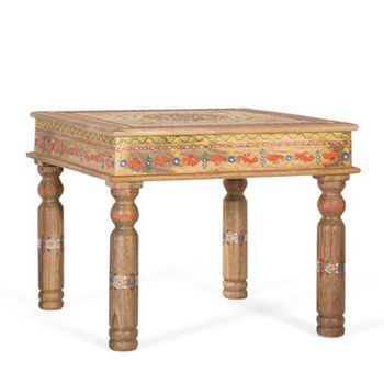 Piacenza Painted Mango Wood Square Side Table
