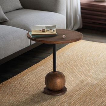 Potenza Hazelnut Mango Wood Round Side Table