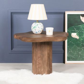 Puddle Mango Wood Brown Side Table