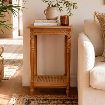 Teak Wood 1 Drawer Side Table