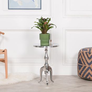 Silver Aluminium Wine Round Table