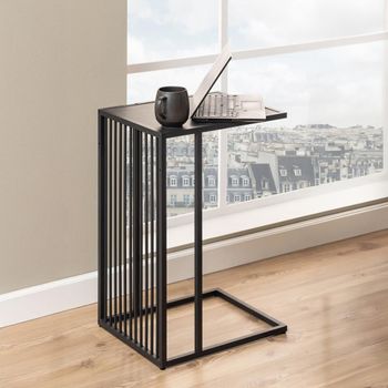 Strington Black Marble Effect Side Table