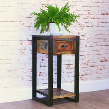Urban Chic Reclaimed Wood Lamp Table