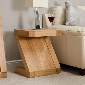 Z Designer Oak Lamp Table