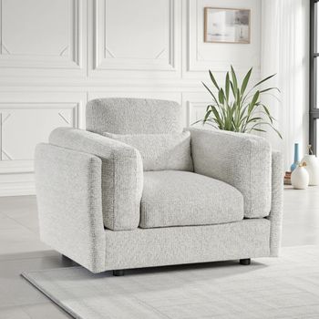 Bari Beige Fabric Armchair
