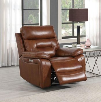 Belgravia Power Brown Leather Recliner Sofa Armchair