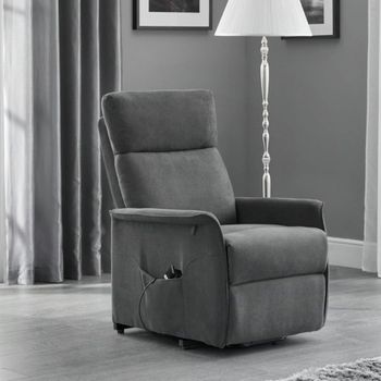 Helena Grey Fabric Recliner Armchair