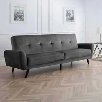 Monza Grey Fabric 3 Seater Sofa
