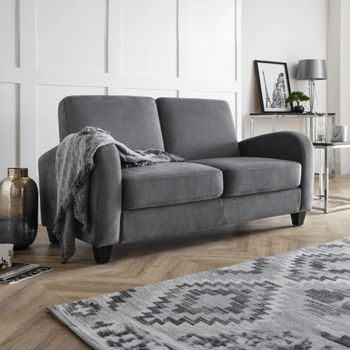Vivo Grey Fabric 2 Seater Sofa