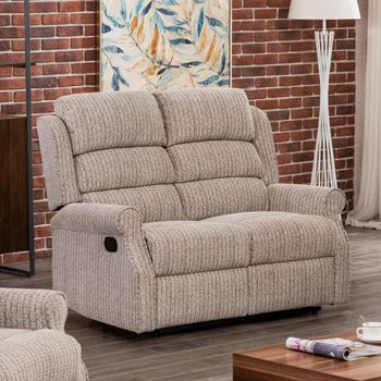 Windsor Natural Fabric 2 Seater Recliner Sofa