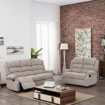Windsor Natural Fabric 3+2 Seater Suite Recliner Sofa