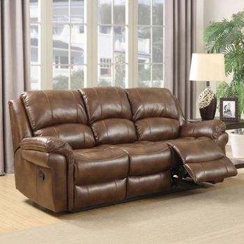 Farnham Tan Leather 3 Seater Recliner Sofa