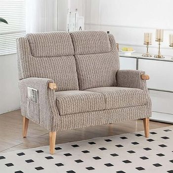 Lisbon Natural Fabric 2 Seater Sofa