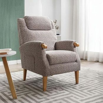 Lisbon Fireside Natural Fabric Armchair