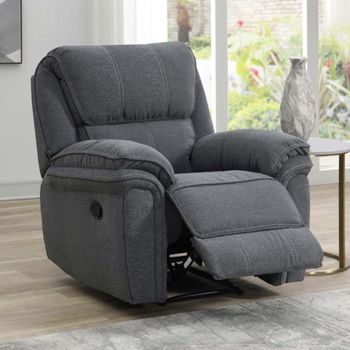 Belmont Grey Fabric Recliner Armchair