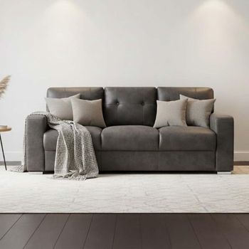 Hampton Dark Grey Fabric 3 Seater Sofa