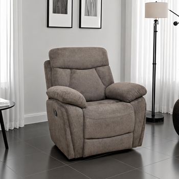 Colston Dark Grey Fabric Manual Recliner Armchair