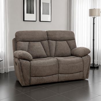 Colston Dark Grey Fabric 2 Seater Manual Recliner Sofa