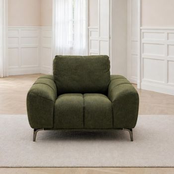 Hallie Green Fabric Sofa Armchair