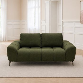 Hallie Green Fabric 2 Seater Sofa