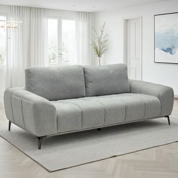 Hallie Grey Fabric 3 Seater Sofa