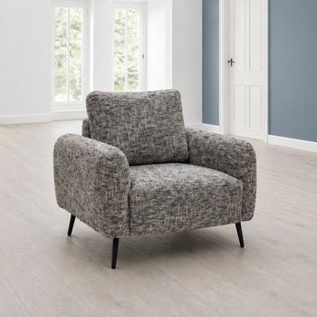 Harper Grey Weave Fabric Sofa Armchair
