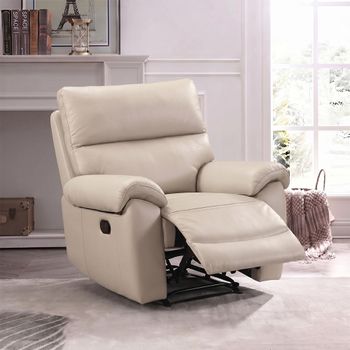 Rocco Chalk Leather Power Recliner Sofa Armchair