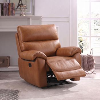 Rocco Tan Leather Power Recliner Sofa Armchair